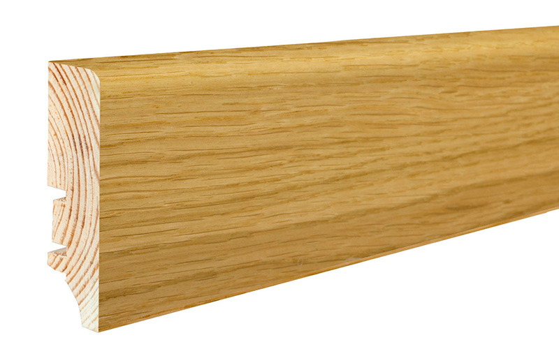 Lišta soklová drevená Dub P6P, 15,5x60x2200 mm